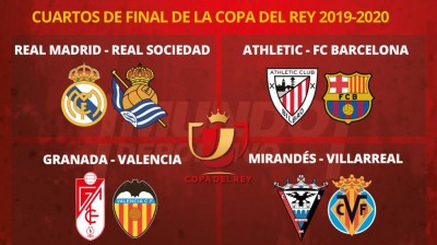 Estos son los cruces del sorteo de los cuartos de final de la Copa del Rey
