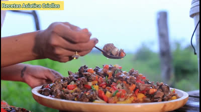 Chicken with vegetables Asian style