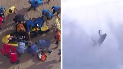La ola que casi le cuesta la vida a Alex Botelho en Nazaré