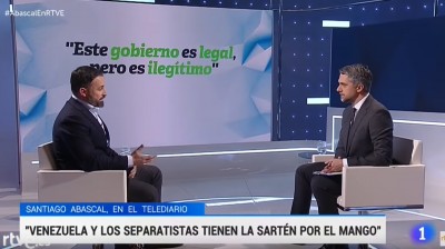 Santiago Abascal en TVE: "Venezuela y los separatistas tienen la sartén por el mango"