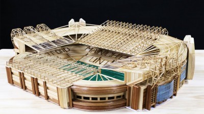 Old Trafford with wooden sticks