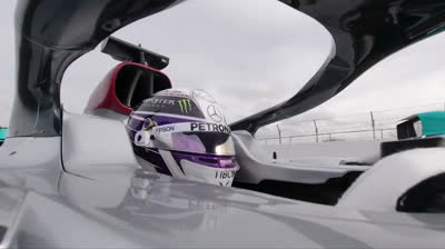 Hamilton's first lap aboard the new W11