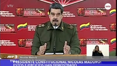 Nicolas Maduro: “No queremos guerra, pero no le tenemos miedo al combate militar"