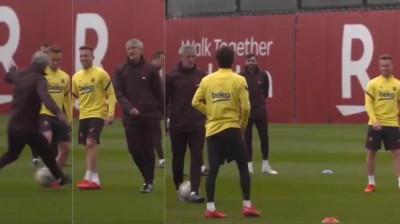 ¡Lección de caños de Arthur a Quique Setién!