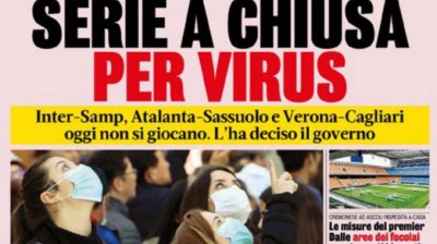Alerta en el fútbol italiano por el Coronavirus