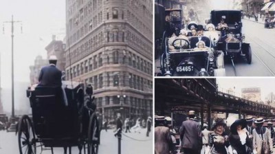 New York 1911 images restored in color