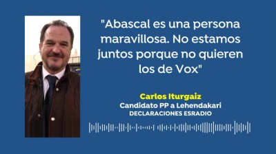 Carlos Iturgaiz, candidato del PP a Lehendakari, hace un guiño a VOX