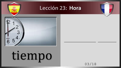 La hora en francés - Lección 23