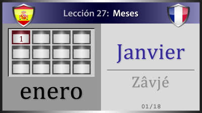 Los meses del año en francés - Lección 27