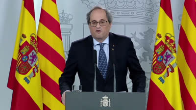 Quim Torra after dialogue table meeting