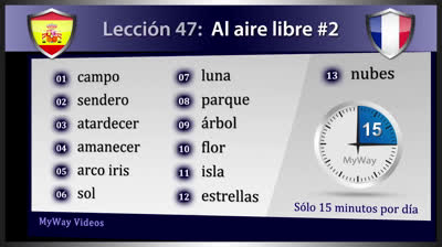 Entretenimiento en francés - Lección 47 (Parte 2)
