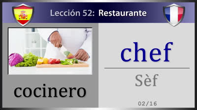 Restaurante en francés - Lección 52