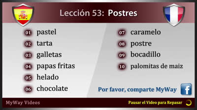 Postres en francés - Lección 53