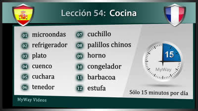 La cocina en francés - Lección 54
