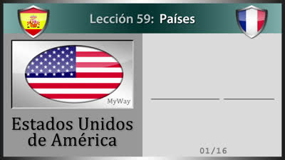 Los países en francés - Lección 59
