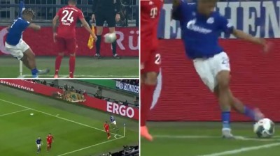 El brutal despeje de Todibo... ¡De rabona!