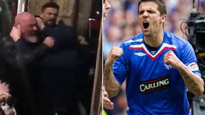 El futbolista Nacho Novo pillado en una pelea callejera en Escocia