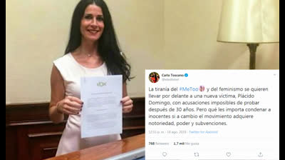 The VOX deputy who defends Plácido Domingo