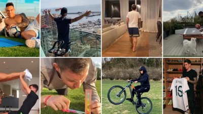 Así pasan la cuarentena las estrellas del fútbol