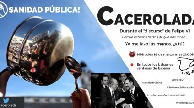 Cacerolada a Felipe VI en toda España
