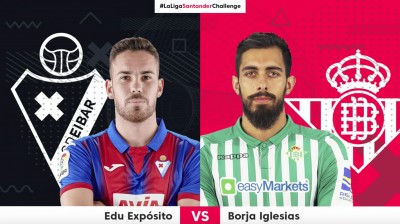 Real Betis (Borja Iglesias) vs Eibar (Edu Expósito) #LaLigaSantanderChallenge ft Ibai Llanos