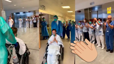 Applause at the HUCA for the first patient to leave the ICU
