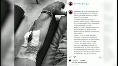 El actor y cómico, Dani Rovira, anuncia que padece cáncer