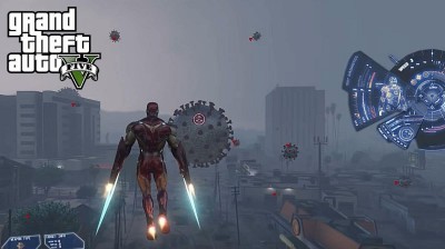 Iron-Man fights COVID-19 in GTA V