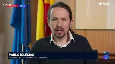 Pablo Iglesias: "It is necessary a minimum vital income now"