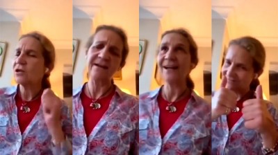 Infanta Elena cantando Resistiré