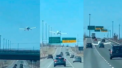 GTA landing on a highway