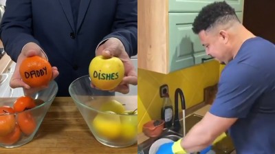 Ronaldo simulates the Champions draw to do his homework