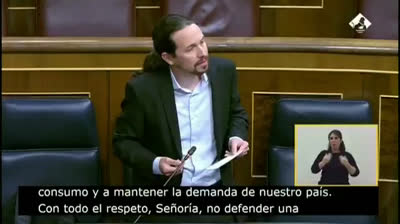Pablo Iglesias' answer to the VOX question on minimum income