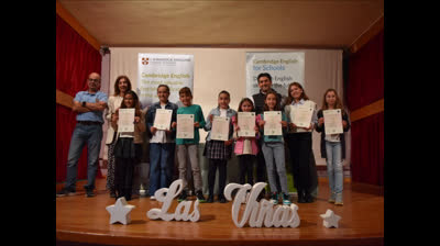 Entrega de los Diplomas Cambridge en el Colegio Las Viñas de Teruel