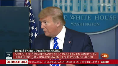 Trump sugiere inyectar desinfectante para tratar el coronavirus