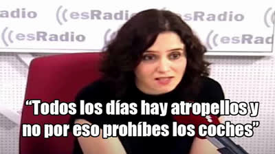 Ayuso compares Car Accidents with Coronavirus