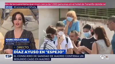 Isabel Díaz Ayuso subestimando el coronavirus