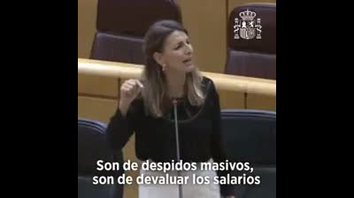 Repaso de Yolanda Díaz a una senadora del PP