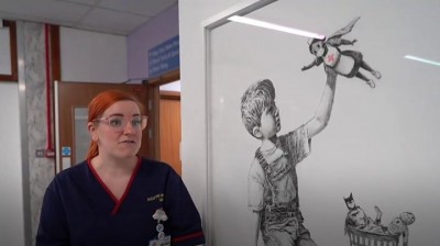 Banksy pays tribute to doctors for their work against COVID-19