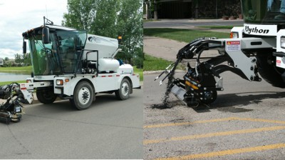 Máquina autónoma que arregla baches