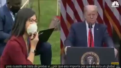 Bronca entre Trump y una periodista de rasgos asiáticos