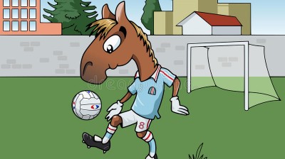 El caballo futbolista