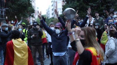 Manifestaciones Madrid barrio Salamanca contra el gobierno