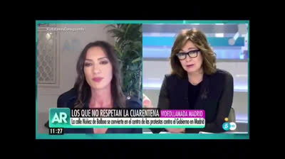 El doble rasero de Ana Rosa Quintana con las protestas del barrio de Salamanca