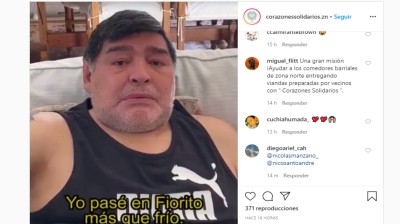 Maradona: "Help people eat"