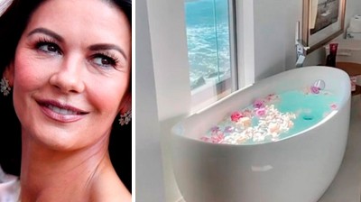El baño relajante de Catherine Zeta-Jones