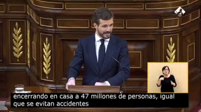 Pablo Casado a Sánchez: "El caos es usted"