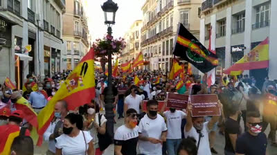 Manifestación contra el gobierno sin distanciamento físico