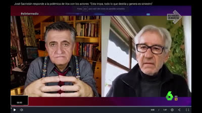 José Sacristán carga contra VOX en El Intermedio con Wyoming