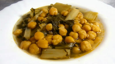 Garbanzos con Acelgas - Receta Fácil